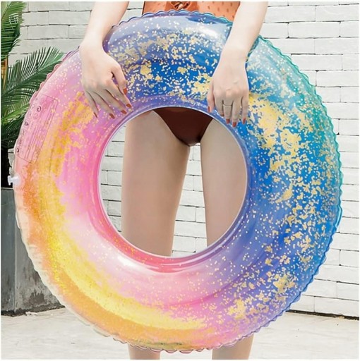 NAFUKOVACIE PLAVECKÉ KOLESO S DÚHOVÝMI GLITTRAMI 57 cm #70