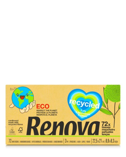 RECYKLOVANÉ utierky Renova 72 kusov