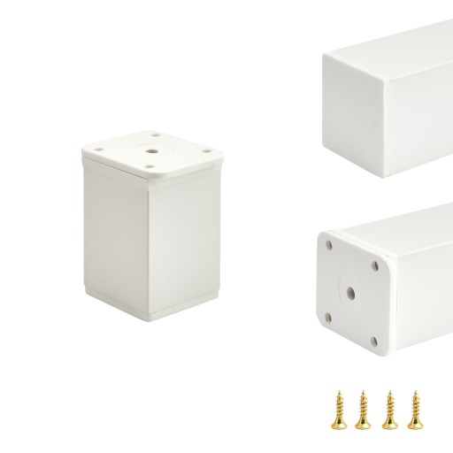 NÁBYTOK NA NOHY NOHA NASTAVITEĽNÁ NOHA V 6 CM, BIELA