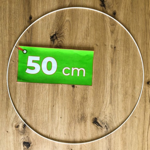 Ráfik, základňa, drôtený krúžok, 50 cm, biela