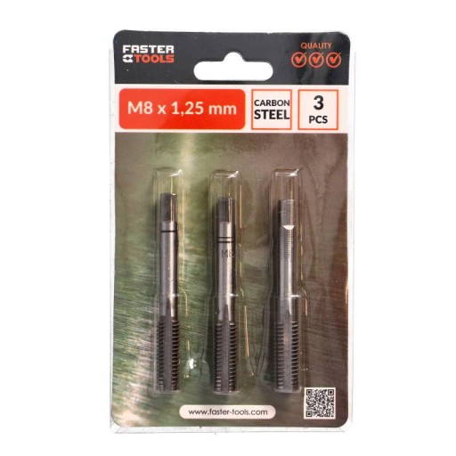 ZÁVIT M8 x 1,25 mm 3 KS ZÁVITOVÉ VIACHRANNÉ ZÁVITNÍKY