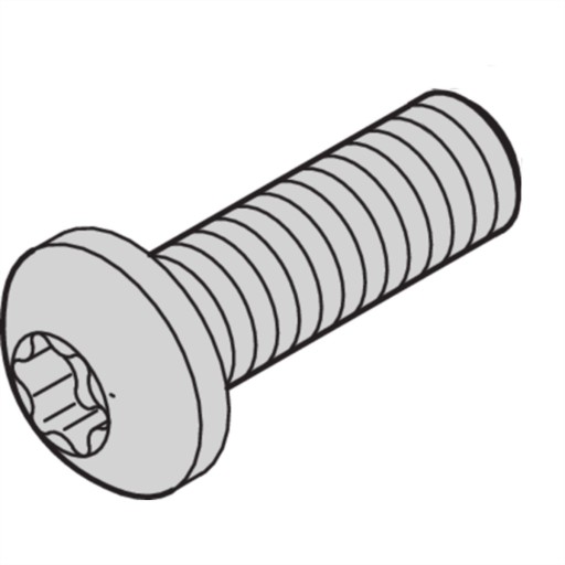 Skrutka SCHROFF Torx GND Phillips, pozinkovaná oceľ, M4×14 mm, 10 ks.