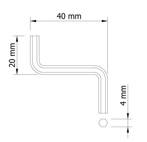 4x T-svorka nábytkové pripojenie M6/60