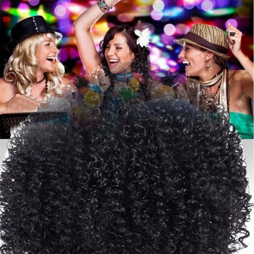 KARNEVALOVÁ PÁRTY ČIERNE KUČERATÉ VLASY AFRO Parochňa