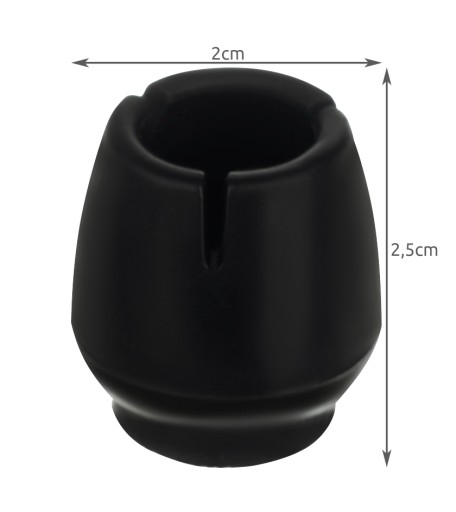 Plstené poťahy nôh na stoličky 12-16mm čierne x16