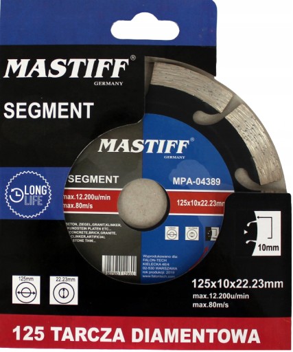 DIAMANTOVÝ BETÓNOVÝ KOTOUČ 125 mm MASTIF SEGMENT diel