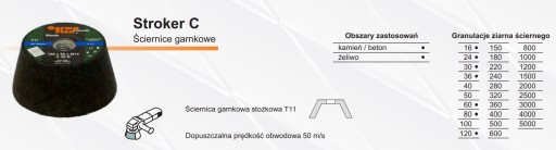 Pohárový brúsny kotúč 100x50xM14 na kameň P120
