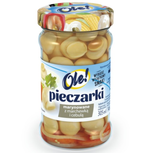 Ole! Šampiňóny marinované s mrkvou a cibuľou. 305 ml