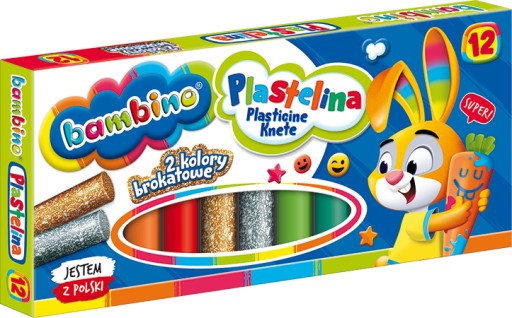 Bambino školská plastelína 12 farebných zvieratiek