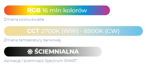 E27 9W RGB CCT LED žiarovka + White Smart WiFi TUYA