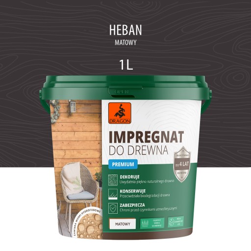 Impregnácia dreva PREMIUM DRAGON 1L Eben