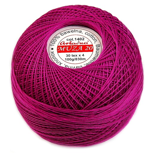 Cordonka MUZA 20 Ariadna 1402 fialová 100g/820m