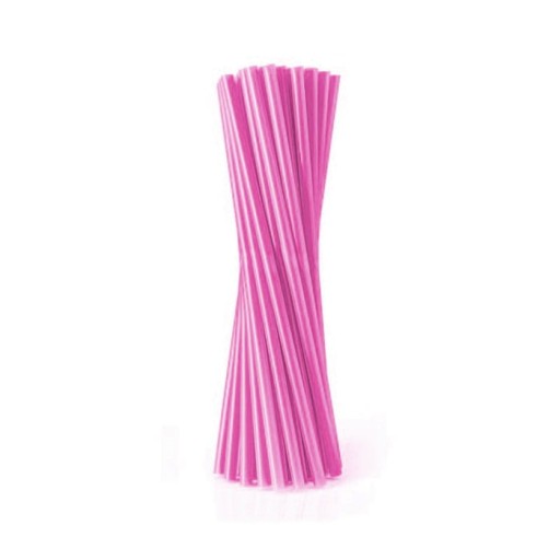 PAPIEROVÉ SLAMKY NA NÁPOJE 19CM RUŽOVÉ 10KS