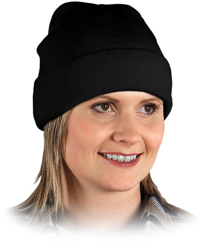 ČIERNA pánska a dámska ROLLABLE zimná pracovná čiapka