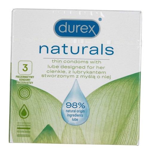 Prírodné kondómy Durex Bez zápachu farbiva 3