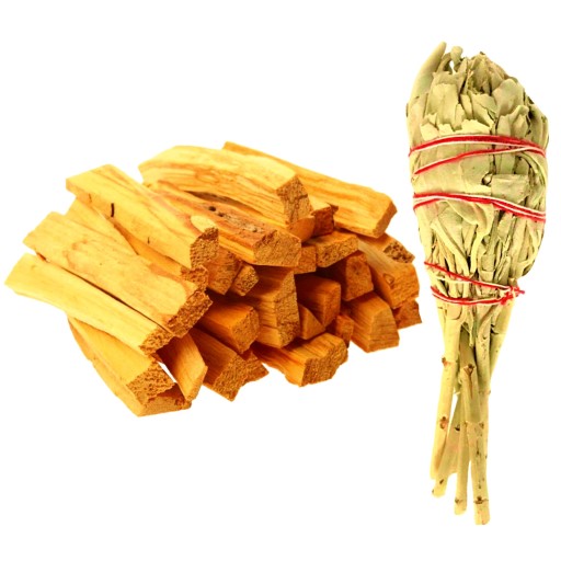 PALO SANTO KADIDLO + SÚPRAVA BUNDLE BIELEJ ŠALVI