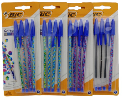 CRISTAL COLLECTION guličkové pero 1mm 4ks BIC