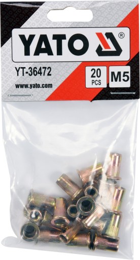 Oceľové nitovacie matice M5 20 kusov YATO YT-36472