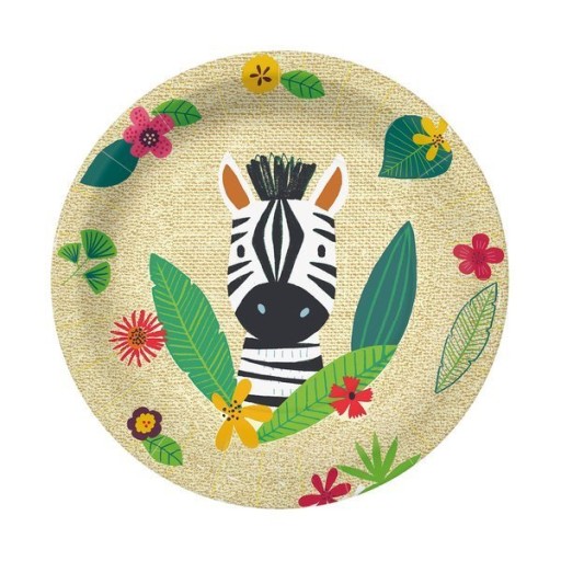 okrúhle PAPIEROVÉ TANIERE JUNGLE 23 CM 8 KS