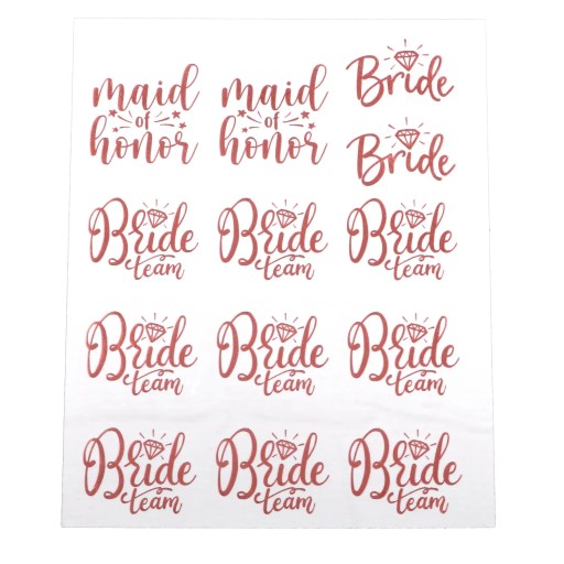Bride to Be umývateľné tetovanie ružové zlato na slepačiu párty 13 ks