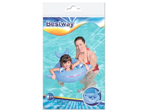 Detský krúžok na plávanie Veľryba BESTWAY 84x71cm Vinyl