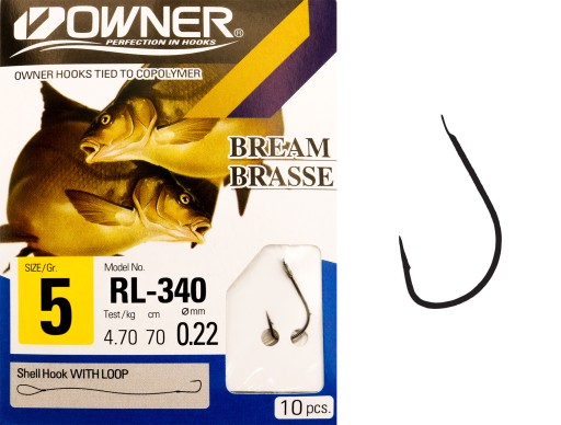 Háčiky s nadväzcom OWNER CHINTA 0,22 mm veľkosť 5