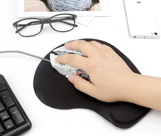 Ergonomická podložka pod myš 226 x 190 mm čierna