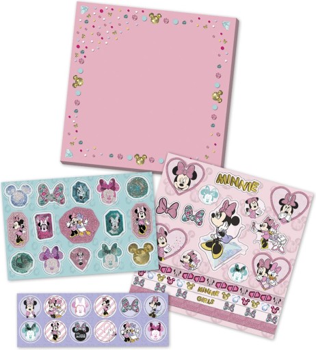Totum Samolepky pre deti Kreatívna sada Disney Minnie Mouse 3 listy +