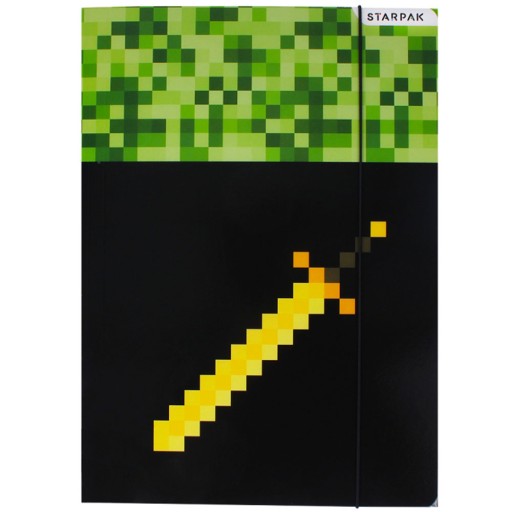 VYSIELANIE MINECRAFT s gumičkou A4 ŠKOLA pre deti STARPAK papierové VYSIELANIE
