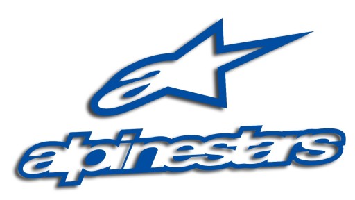 Modrá vysekávaná nálepka ALPINESTARS