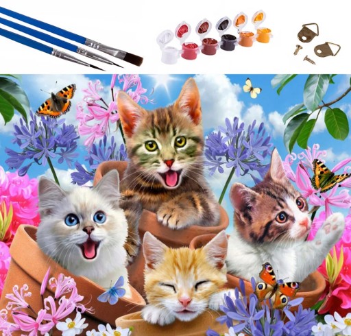 MAĽUJEME PODĽA ČÍSEL MAĽUJEME OBRAZ PRE DETI SET 47X58CM