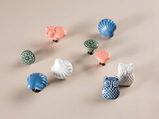 KRÁSNY ZELENÝ PORCELÁN Nábytkový gombík 34mm