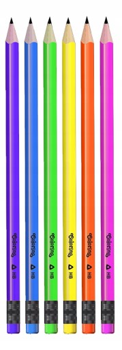 COLORINO ŠKOLSKÉ TROJUHOLNÍKOVÉ CERUHA S GUMA 1 kus NEÓN