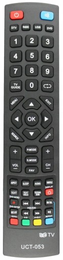 Univerzálny diaľkový ovládač LCD TV UCT-053 pre TV Blaupunkt, Sharp, Technika, BLACK