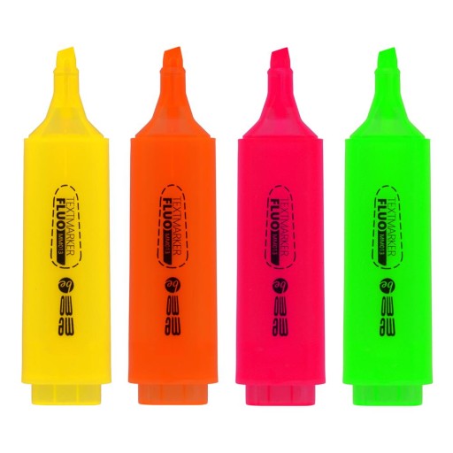 Memobe Neon zvýrazňovače 4 farby v puzdre