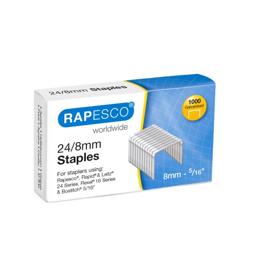 Rapesco pozinkované sponky 24/8mm (1000 kusov)