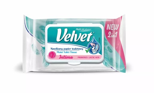 VELVET INTIMA vlhčený toaletný papier, 48 kusov