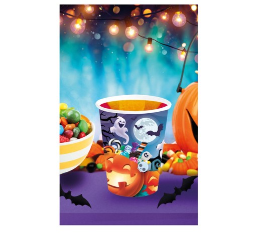 HALLOWEEN PAPIEROVÉ POHÁRKY HAPPY HALLOWEEN TEKVIČNÍK 240ML 6 KS.