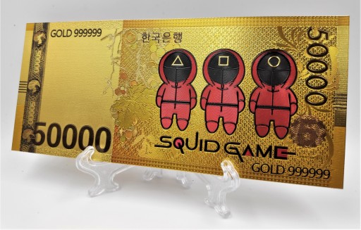 Hra Squid Krásna pozlátená zberateľská karta