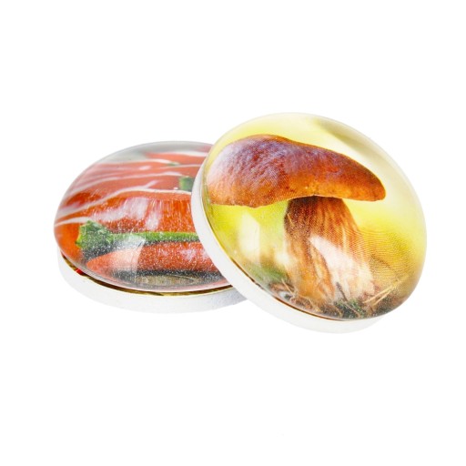 KUCHYNSKÉ MAGNETY na CHLADNIČKU Kapsula paprika/huba 3,5 cm 2 kusy MAGNET
