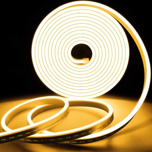 LED pásik 12V 10W vodeodolný 1m NEON TEPLÝ BIELY