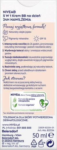 NIVEA Farbiaci BB krém 5v1 s filtrom proti nedokonalostiam - tmavý 50ml