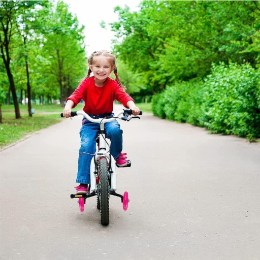 Oporné kolieska pre bicykel na učenie sa jazdy, univerzálne, nastaviteľné, LED