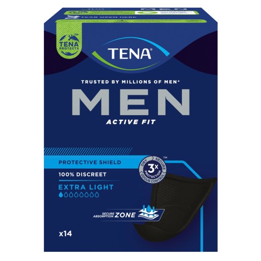 Tena Men Extra Light anatomické vložky 14 kusov