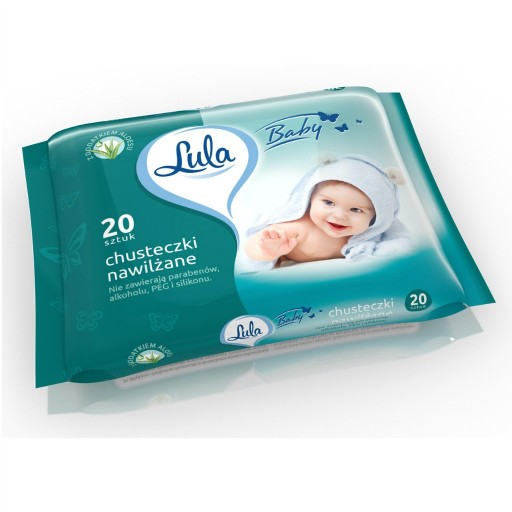Lula Baby vlhčené obrúsky s aloe 20 kusov