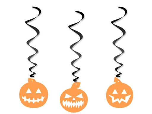 Halloweenska dekorácia Glitter Pumpkins Pumpkin 3 ks
