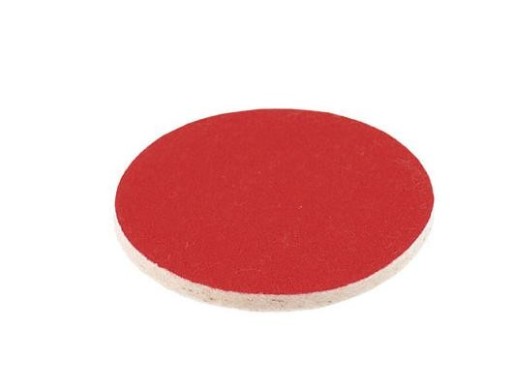STRIEBORNÁ PLSTEŇ LEŠTIACA 125mm NA VELCRO 0260