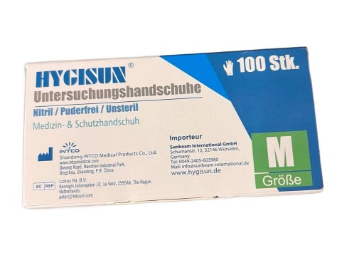 HYGISUN MODRÉ NITRILOVÉ RUKAVICE BEZ PÚDRU Veľkosť S