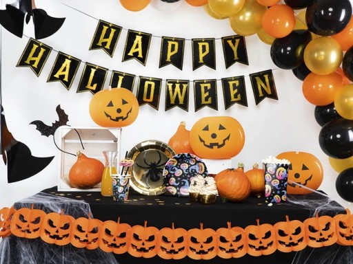 Girlandové tekvice na Halloween 170 cm tekvica