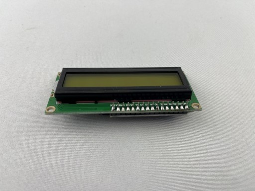 LCD DISPLEJ 1602 2x16 I2C CONVERTER čierne znaky žltozelené pozadie